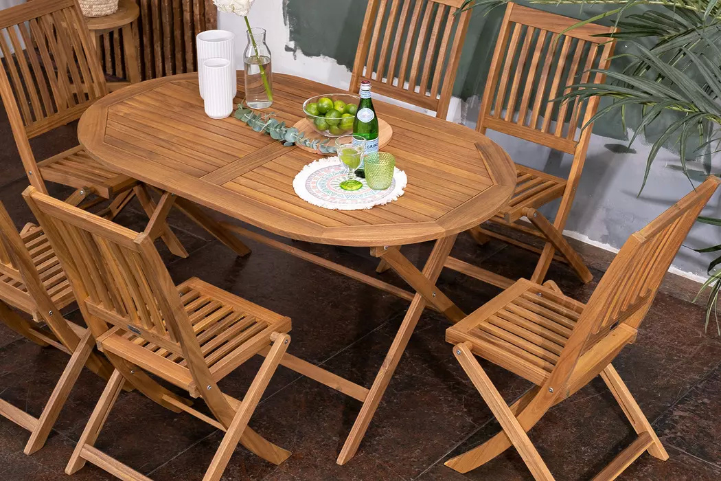 Стол из акации Joygarden Oxford складной 150 см купить в интернет ...
