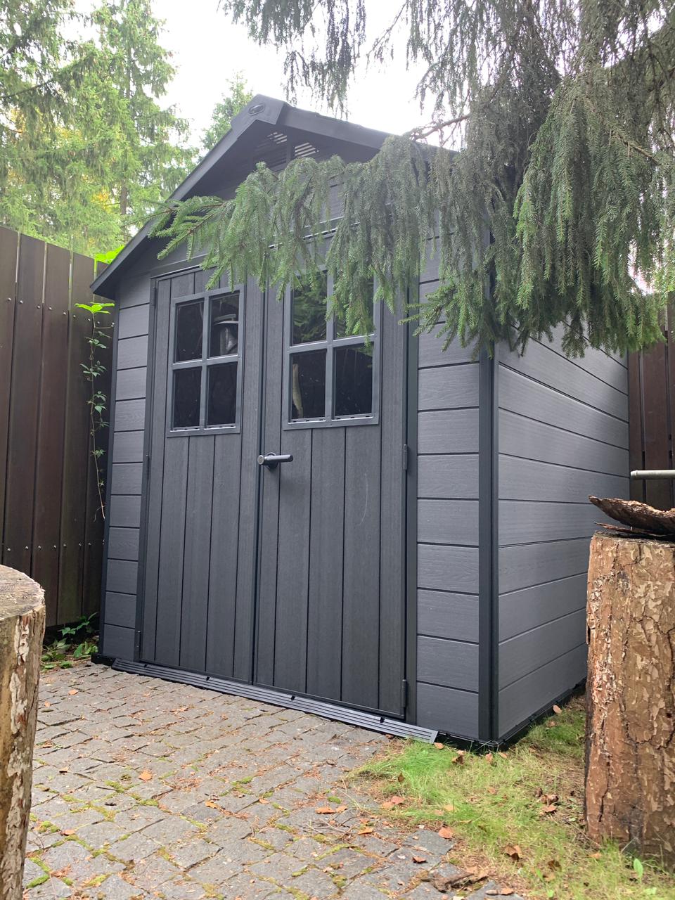 Сарай из ДПК Keter Newton 757 серый в магазине Village Club от лучших ...