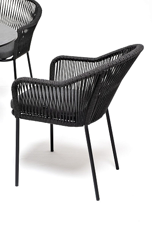 Обеденная группа 4SIS Лион на 4 персоны Цвет: темно-серый, серый гранит, садовая мебель