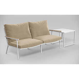 Лаунж зона Gardenini Calma Белый / Бежевый, садовая мебель