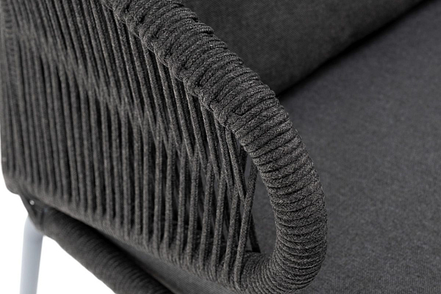 Диван 4SIS Милан 3-местный из роупа Цвет: тёмно-серый 