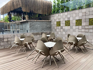 Кресло Siesta Contract Sky Pro Цвет: бежевый для дачи Кресло Siesta Contract Sky Pro Цвет: бежевый, садовая мебель