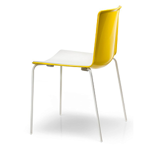 Стул Pedrali Tweet Цвет: белый, желтый для дачи Стул Pedrali Tweet Цвет: белый, желтый, садовая мебель