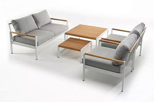 Диванная группа из алюминия Joygarden Maya M Цвет: белый, садовая мебель