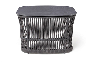 Журнальный стол 4SIS Лугано, темно-серый муар, столешница серый гранит, садовая мебель