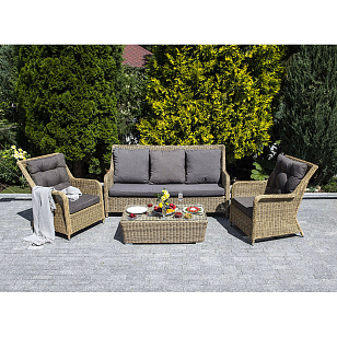 Лаунж зона 4SIS Гляссе, цвет соломенный, садовая мебель