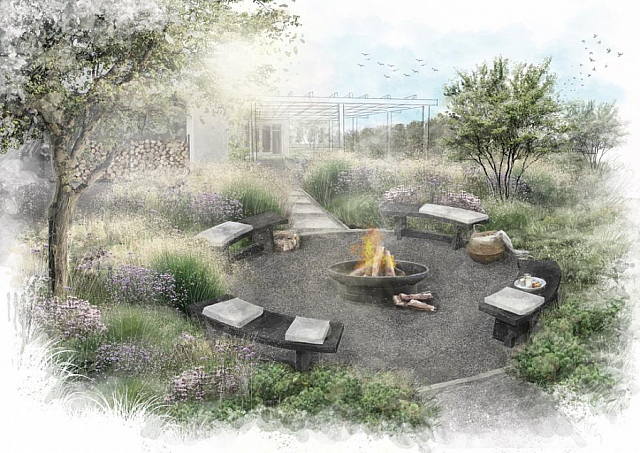 Скамья для костровой чаши Concretika 180 