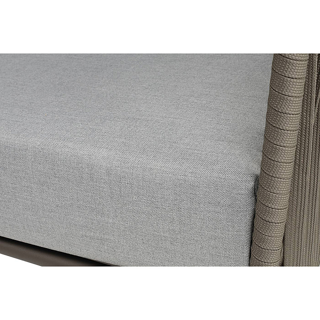 Диван 4SIS Багамы 3-местный, каркас бежево-серый муар, роуп серо-коричневый, ткань светло-серая 