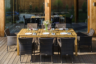 Обеденная группа Joygarden Aura на 8 персон с креслами для дачи Обеденная группа Joygarden Aura на 8 персон с креслами, садовая мебель