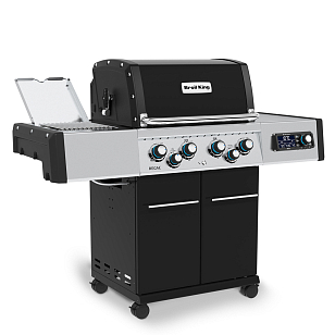 гриль газовый broil king regal q 490 ir черный (с ик горелкой)