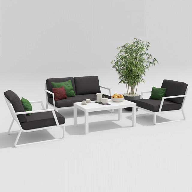 Лаунж зона Gardenini Voglie Белый / Антрацит 