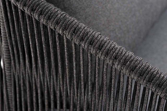 Диван 4SIS Милан 3-местный из роупа Цвет: тёмно-серый 