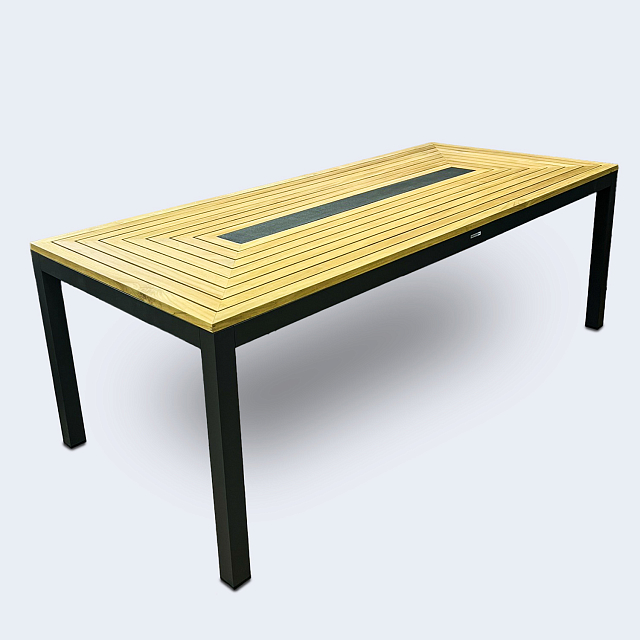 Стол Ideal Patio Egmont 220 Цвет: темно-серый, натуральный 