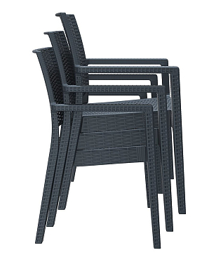 Кресло Siesta Contract Ibiza Цвет: антрацит для дачи Кресло Siesta Contract Ibiza Цвет: антрацит, садовая мебель