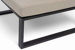 Модуль угловой 4SIS Тулон, цвет "дуб", каркас черный муар, ткань бежевая, садовая мебель