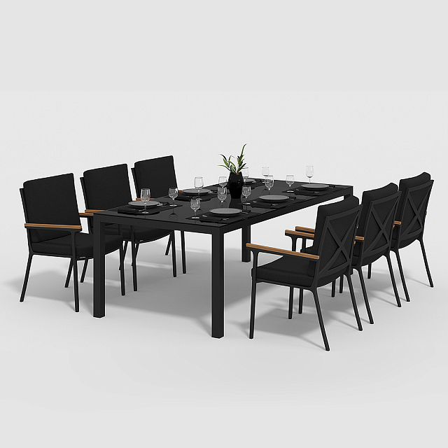 Стол Gardenini Calma Black 200 