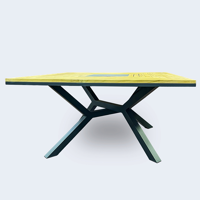 Стол Ideal Patio Egmont 140 Цвет: темно-серый, натуральный 