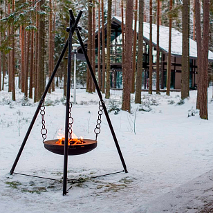 Чугунная чаша на треноге Concretika iron X80, уличное оборудование