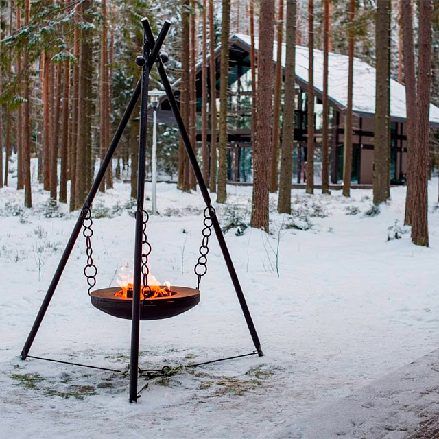 Чугунная чаша на треноге Concretika iron X80 