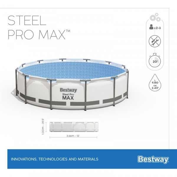 Бассейн каркасный Bestway Steel Pro Мах Ø366 х 100 для серфинга