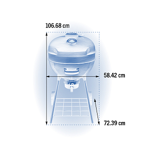 угольный гриль napoleon pro22k-leg