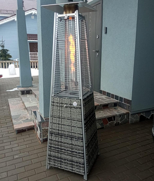 Уличный газовый обогреватель WWT 13I Rotang Grey Mini, уличное оборудование