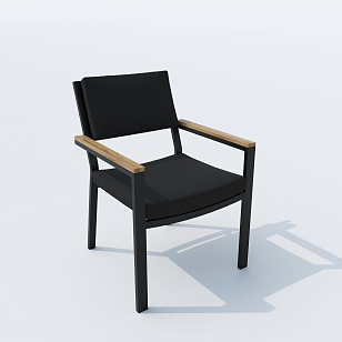 Обеденная группа Ideal Patio Dolla Bonta 220 Цвет: карбон, чёрный, садовая мебель