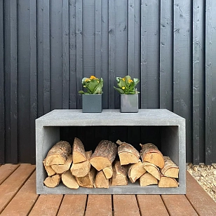 Дровница из бетона Concretika DR 90 для сада и загородного дома Дровница из бетона Concretika DR 90, уличное оборудование