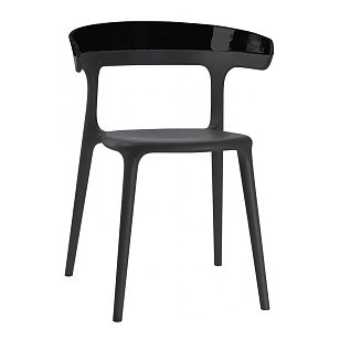 Кресло пластиковое Papatya Luna Цвет: черный, черный, садовая мебель