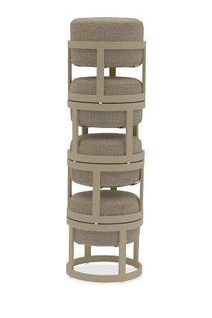 Набор из четырех табуретов и столика Brafritid Tumba бежевый, садовая мебель
