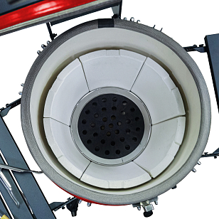 керамический угольный гриль dinoegg classic red для дачи