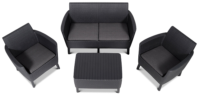 Лаунж зона Keter Salemo set серый 