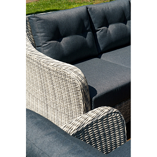 Лаунж зона Lite Venezia (2-местный диван, стол, 2 кресла) Цвет: серый, садовая мебель