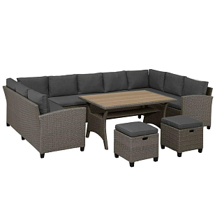 Комплект мебели из искусственного ротанга Lite Vatta Grey, садовая мебель
