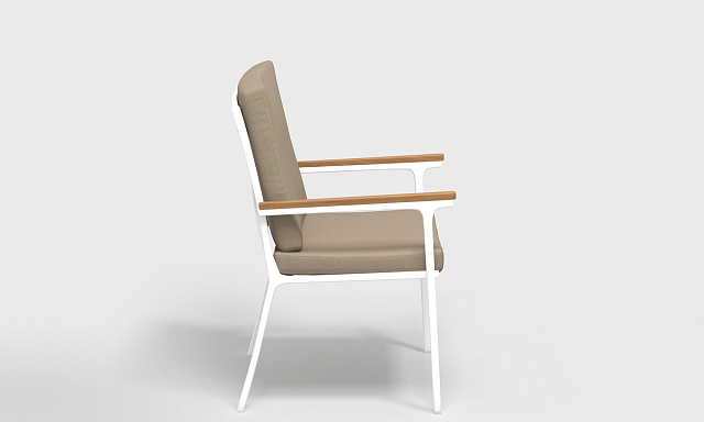 Обеденная зона Gardenini Bella 180 Белый / Бежевый со стульями Calma S 