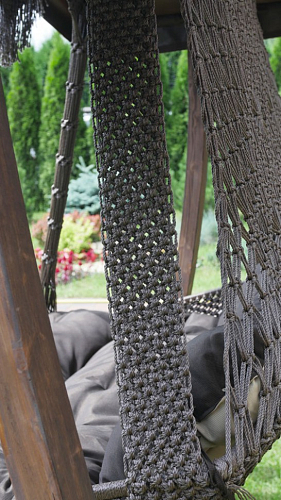 Подвесное кресло Lite Seara (без каркаса) черное, садовая мебель