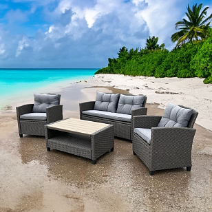 Комплект садовой мебели Lite Foxtrot Dark Grey, садовая мебель