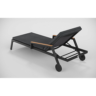 Шезлонг Gardenini Premium Sogno S Карбон / Темно-серый, садовая мебель