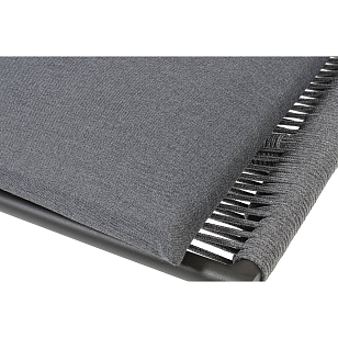 Кресло 4SIS Авиньон, каркас серый муар, роуп серый, ткань темно-серая, садовая мебель