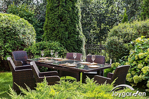 Плетеное кресло Joygarden Mykonos темно-коричневое УЦЕНКА