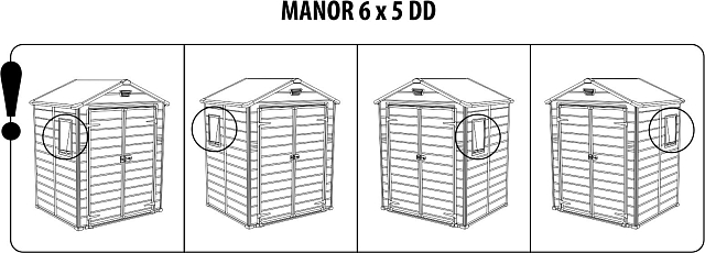 Пластиковый сарай Keter Manor 6x5 DD (два окна) 