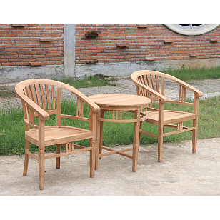 Кофейный комплект из тика Lite Mirano, садовая мебель