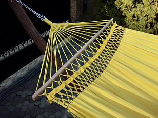 Гамак двухместный Lite Tulip желтый для хобби и пикника