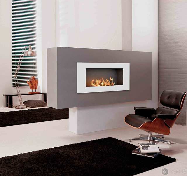 Биокамин встраиваемый ZeFire Elliot White