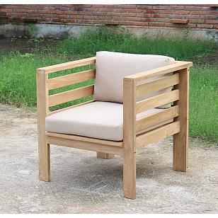 Кресло из тика Lite Oviglio с подушками для дачи Кресло из тика Lite Oviglio с подушками, садовая мебель