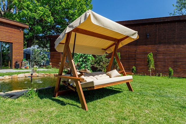 Качели трёхместные Lite Lyon с песочными подушками 