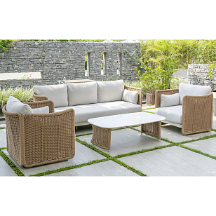 Лаунж-зона 4SIS Аликанте, цвет соломенный, садовая мебель