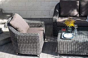 Лаунж зона 4SIS Кон Панна, цвет графит, садовая мебель