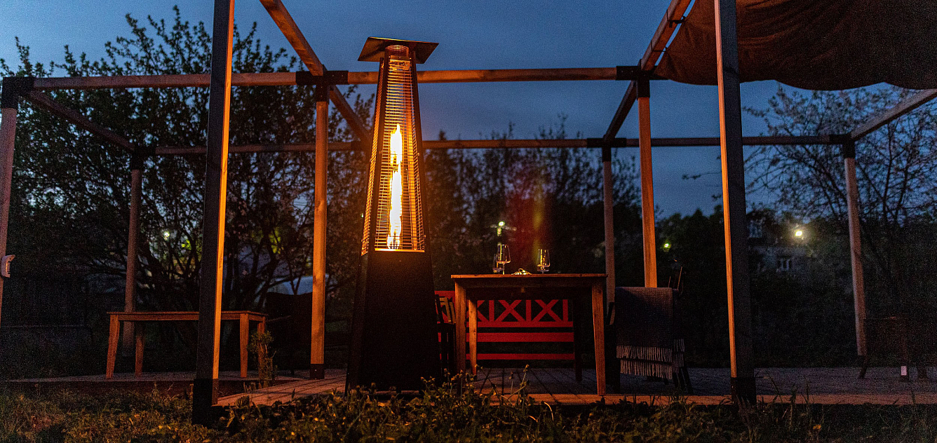 Уличный газовый обогреватель La Hacienda P1 All black 