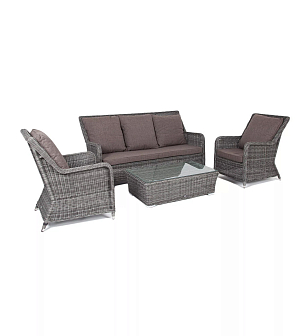 Лаунж зона 4SIS Гляссе, цвет графит, садовая мебель